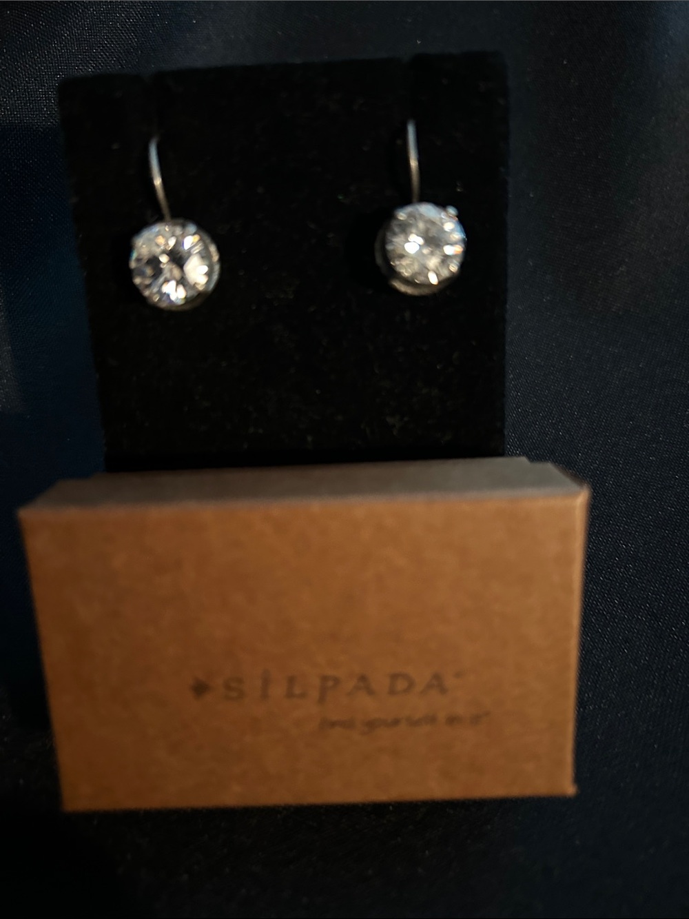 Silpada W1863 Sterling Silver & Cubic Zirconia Earrings